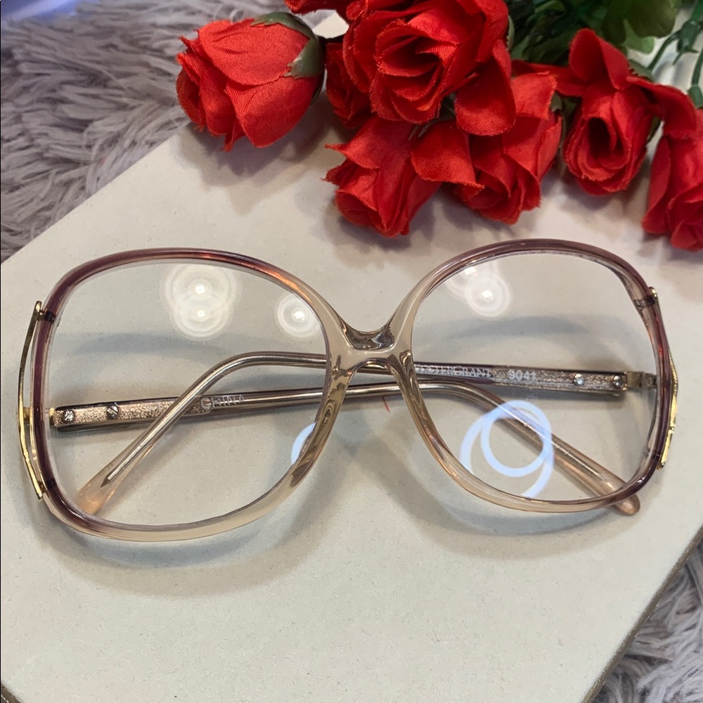 🌹FOSTER GRANT • 80’s Vintage Clear Oversized Women’s RX Prescription Glasses